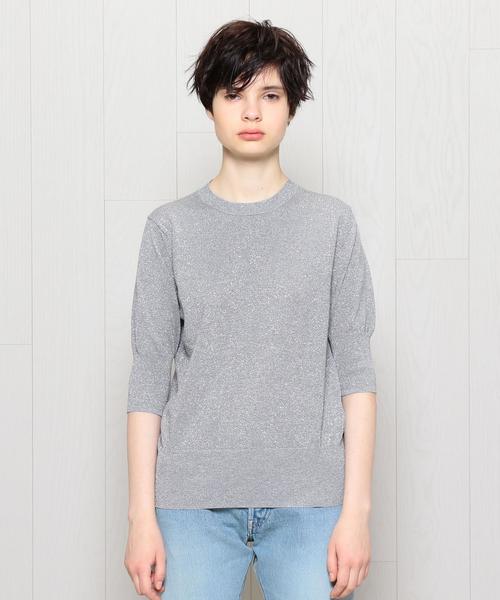 H beauty &youth サマーニット　ブラック　美品 セール】ビッグカラーサマーニット（ニット/セーター）｜H.TOKYO