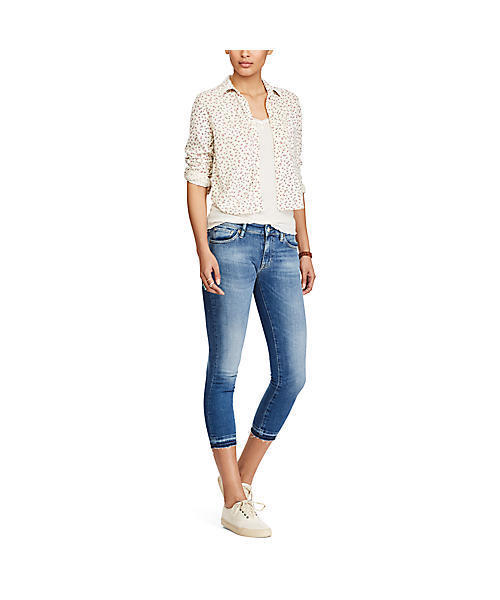Denim & Supply Ralph Lauren(デニムアンドサプライラルフローレン)の「D&S Morgan クロップ スキニージーンズ(デニムパンツ・レディース・ブルー系9・28/25/26/27/24)」の2枚目の写真