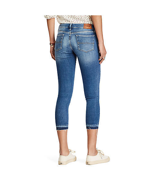 Denim & Supply Ralph Lauren(デニムアンドサプライラルフローレン)の「D&S Morgan クロップ スキニージーンズ(デニムパンツ・レディース・ブルー系9・28/25/26/27/24)」の4枚目の写真