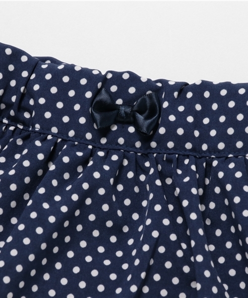 Tappet（タペット）の「[110-130]ロンドットインナーパンツ付きスカート（スカート・キッズ・ネイビー・120cm/130cm/110cm/150cm）」の3枚目の写真
