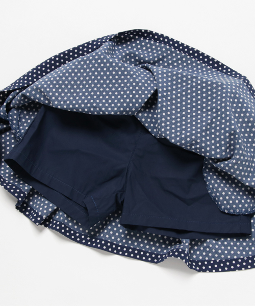 Tappet（タペット）の「[110-130]ロンドットインナーパンツ付きスカート（スカート・キッズ・ネイビー・120cm/130cm/110cm/150cm）」の6枚目の写真