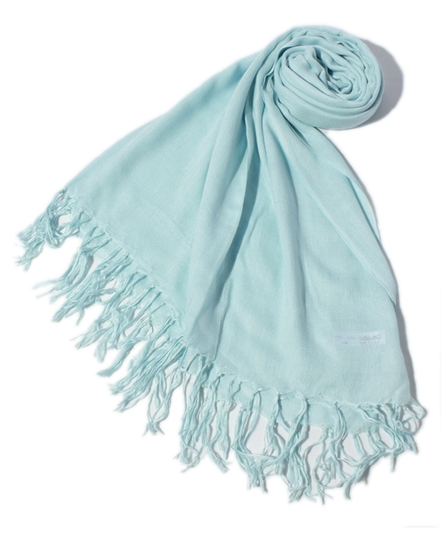 Ray BEAMS(レイビームス)の「Ray BEAMS / フリンジ付 ストール(マフラー・レディース・オフホワイト/グレー/ピンク/サックスブルー/ネイビー・ONE SIZE)」の5枚目の写真