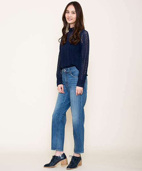 Moname（モナーム）の「■Moname   ストレート デニムパンツ　MILLA (ミラ) /41173005（デニムパンツ・レディース・ライトブルー・23inch/24inch/25inch/26inch）」の10枚目の写真