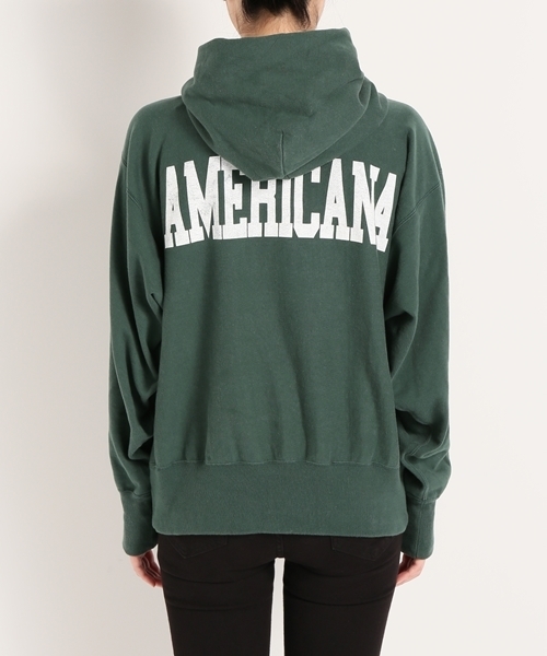 AMERICANA（アメリカーナ）の「AMERICANA BIG HOOD PARKA◆（パーカー・レディース・グリーン・FREE）」の2枚目の写真