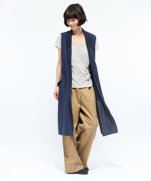 LAKOLE（ラコレ）の「【汗ジミ軽減】ワイドレッグチノパンツ / LAKOLE（チノパンツ・レディース・オリーブ/ベージュ・3/2/4）」の21枚目の写真