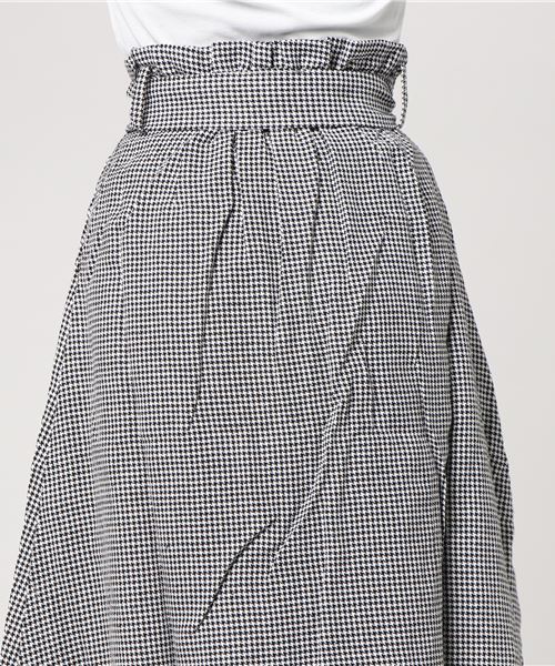 Re:EDIT（リエディ）の「グレンチェック柄ウエストリボンロングフレアスカート（スカート・レディース・ブラック/ブラウン/ブラック系その他/ブラウン系その他・SMALL/LARGE/MEDIUM）」の7枚目の写真