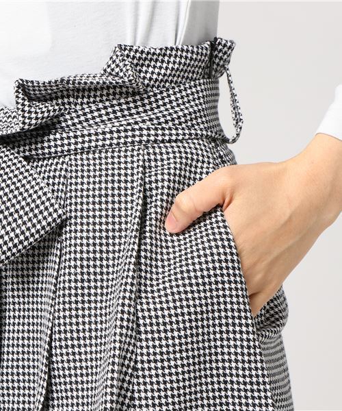 Re:EDIT（リエディ）の「グレンチェック柄ウエストリボンロングフレアスカート（スカート・レディース・ブラック/ブラウン/ブラック系その他/ブラウン系その他・SMALL/LARGE/MEDIUM）」の8枚目の写真