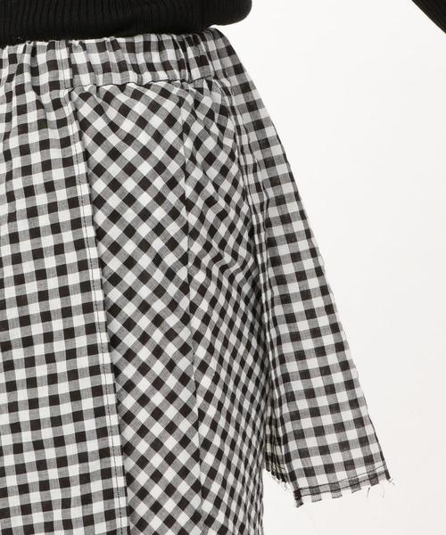 Another Edition（アナザーエディション）の「ギンガムCHKアシンメトリーロングスカート ◆（スカート・レディース・ブラック/レッド・FREE）」の12枚目の写真