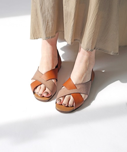 RiiiKa（リーカ）の「【MADE IN JAPAN】【安心の日本製】オープントゥフラットシューズ【RiiiKa/リーカ】（サンダル・レディース・ブラック/アイボリー/キャメル/カーキ/ブラック系その他・M/LL/S/L）」の17枚目の写真