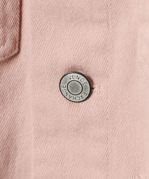 VENCEEXCHANGE（ヴァンスエクスチェンジ）の「ラグランスリーブダメージGジャン（デニムジャケット・レディース・ピンク/ブルー/ブラック・MEDIUM）」の11枚目の写真