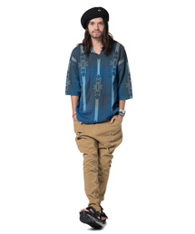 glambグラム Native Henley knit ネイティブヘンリーニット glamb（グラム）の「Native Henley knit / ネイティブヘンリー