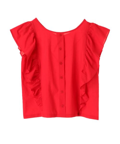 earth music&ecology（アースミュージックアンドエコロジー）の「・ラッフルスリーブブラウス（シャツ/ブラウス・レディース・ブラック/レッド/オフホワイト/ブルーグリーン・FREE）」の14枚目の写真