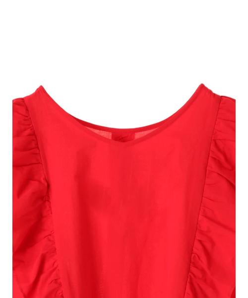 earth music&ecology（アースミュージックアンドエコロジー）の「・ラッフルスリーブブラウス（シャツ/ブラウス・レディース・ブラック/レッド/オフホワイト/ブルーグリーン・FREE）」の13枚目の写真