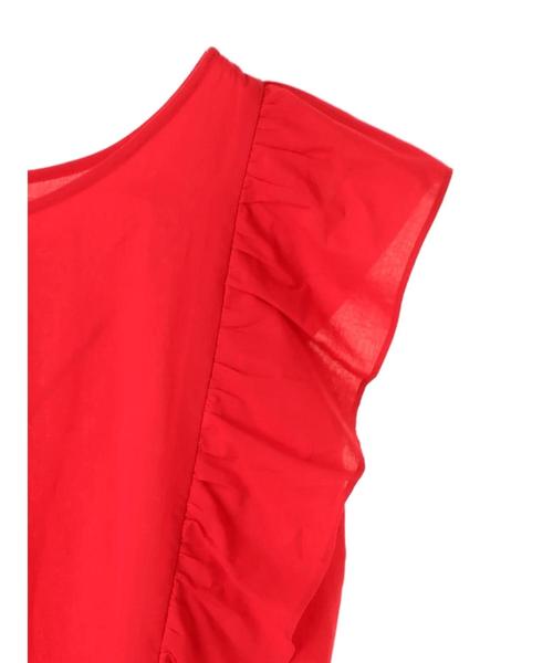 earth music&ecology（アースミュージックアンドエコロジー）の「・ラッフルスリーブブラウス（シャツ/ブラウス・レディース・ブラック/レッド/オフホワイト/ブルーグリーン・FREE）」の12枚目の写真