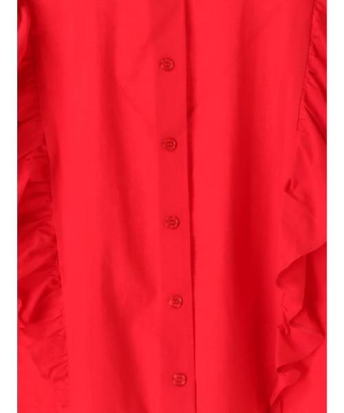 earth music&ecology（アースミュージックアンドエコロジー）の「・ラッフルスリーブブラウス（シャツ/ブラウス・レディース・ブラック/レッド/オフホワイト/ブルーグリーン・FREE）」の11枚目の写真