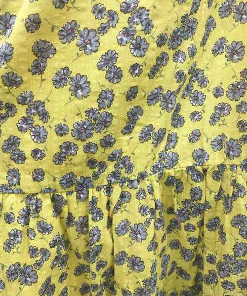 natural couture（ナチュラルクチュール）の「ギャザーフリルティアード花柄ワンピース（ワンピース・レディース・ブラック/ベージュ/イエロー・FREE）」の14枚目の写真