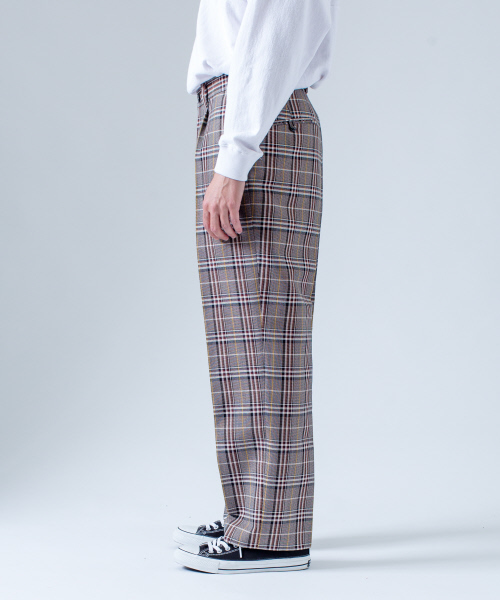 ABAHOUSE(アバハウス)の「【セットアップ対応】ビッグ チェック ワイドパンツ(その他パンツ・メンズ・ブラウン・44/46/48)」の3枚目の写真