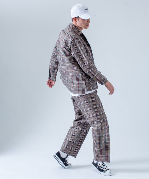 ABAHOUSE(アバハウス)の「【セットアップ対応】ビッグ チェック ワイドパンツ(その他パンツ・メンズ・ブラウン・44/46/48)」の12枚目の写真