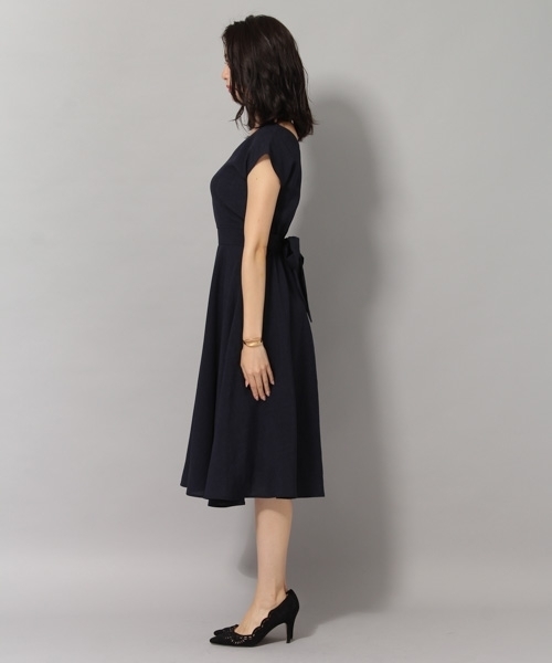 Andemiu（アンデミュウ）の「バックリボンムジフレアワンピース804946（ワンピース・レディース・ネイビー/ブラウン・FREE）」の9枚目の写真