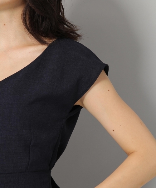 Andemiu（アンデミュウ）の「バックリボンムジフレアワンピース804946（ワンピース・レディース・ネイビー/ブラウン・FREE）」の12枚目の写真