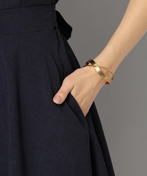 Andemiu（アンデミュウ）の「バックリボンムジフレアワンピース804946（ワンピース・レディース・ネイビー/ブラウン・FREE）」の13枚目の写真