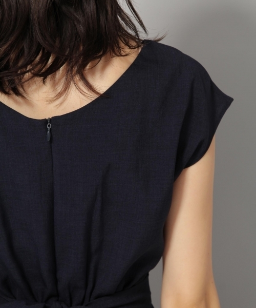 Andemiu（アンデミュウ）の「バックリボンムジフレアワンピース804946（ワンピース・レディース・ネイビー/ブラウン・FREE）」の15枚目の写真