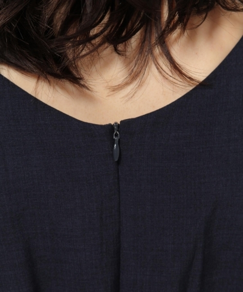 Andemiu（アンデミュウ）の「バックリボンムジフレアワンピース804946（ワンピース・レディース・ネイビー/ブラウン・FREE）」の16枚目の写真