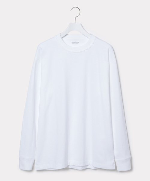 ADAM ET ROPE'(アダムエロペ)の「AW ラグジュアリーコットンロングスリーブT(Tシャツ/カットソー・メンズ・ホワイト/ベージュ/ネイビー・M/L)」の2枚目の写真