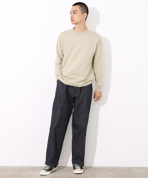 ADAM ET ROPE'(アダムエロペ)の「AW ラグジュアリーコットンロングスリーブT(Tシャツ/カットソー・メンズ・ホワイト/ベージュ/ネイビー・M/L)」の4枚目の写真