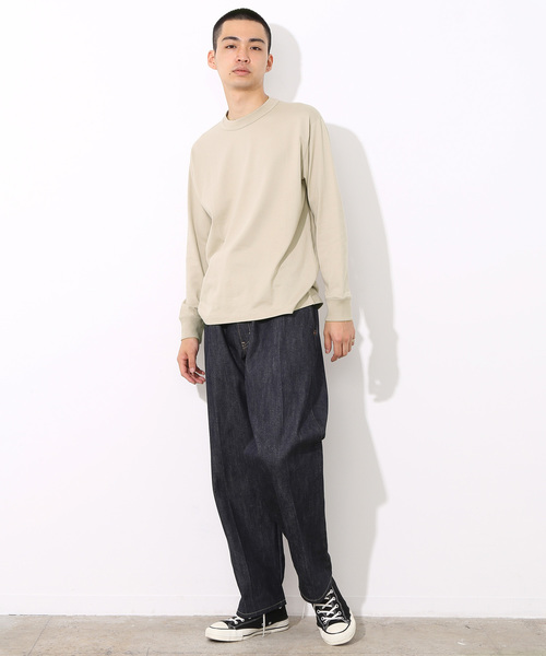 ADAM ET ROPE'(アダムエロペ)の「AW ラグジュアリーコットンロングスリーブT(Tシャツ/カットソー・メンズ・ホワイト/ベージュ/ネイビー・M/L)」の11枚目の写真