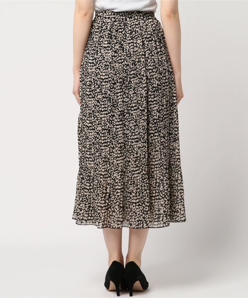 SpRay（スプレイ）の「ヒョウ柄消しプリーツスカート（スカート・レディース・ブラック/ベージュ・FREE）」の4枚目の写真