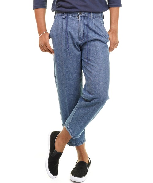 おしゃれスタ(オシャレスタ)の「デニムワイドパンツ(IR)(その他パンツ・メンズ・A/B・XL/M/L)」の1枚目の写真