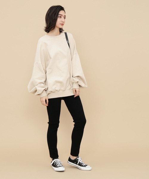 ADAM ET ROPE'（アダムエロペ）の「ソリッドスリットレギンス（レギンス/スパッツ・レディース・ライトグリーン/キャメル/キナリ/ブラック・FREE）」の16枚目の写真