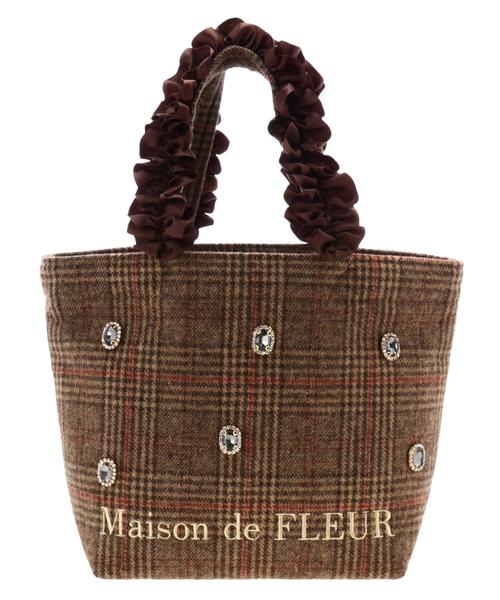 Maison de FLEUR（メゾンドフルール）の「・ビジューチェックフリル 