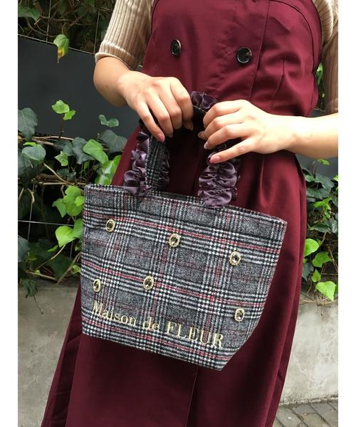 Maison de FLEUR（メゾンドフルール）の「・ビジューチェックフリル 