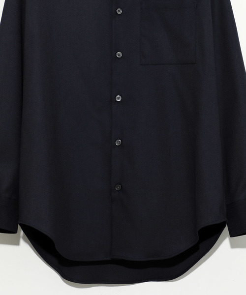 STUDIOUS（ステュディオス）の「【STUDIOUS】ソフトウォームクロスクレリックバンドカラーシャツ（シャツ/ブラウス・メンズ・ダークグレー/ベージュ/ネイビー・1/2/3）」の5枚目の写真