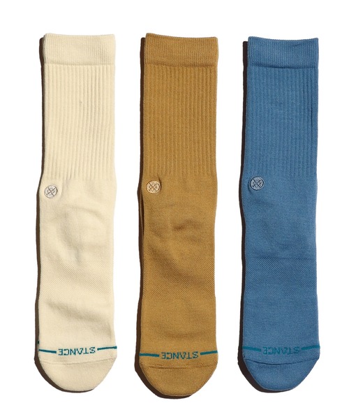 STANCE（スタンス）の「STANCE/スタンス ICON 3PACK（ソックス/靴下・メンズ・ホワイト/ブラック/マルチ/ヘザーグレー/クリーム/ライトブルー/ワイン・FREE）」の4枚目の写真