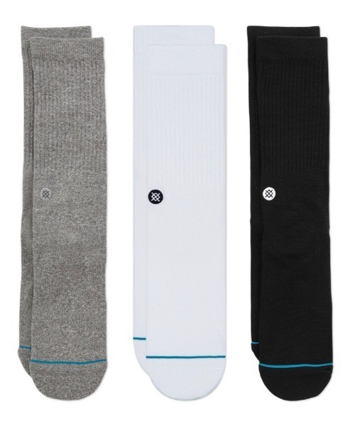STANCE（スタンス）の「STANCE/スタンス ICON 3PACK（ソックス/靴下・メンズ・ホワイト/ブラック/マルチ/ヘザーグレー/クリーム/ライトブルー/ワイン・FREE）」の7枚目の写真