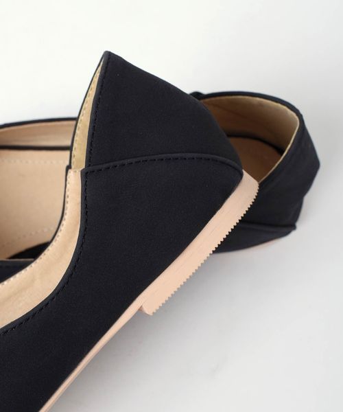 Khaju(カージュ)の「Khaju:スクエアフラットシューズ◇(パンプス・レディース・ブラック/ピンク/シルバー・30/40/50)」の5枚目の写真
