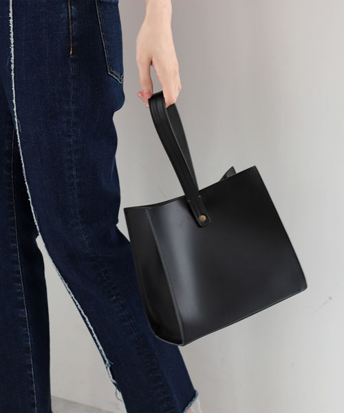 Ray BEAMS（レイビームス）の「Ray BEAMS / ワンハンドル バッグ（ハンドバッグ・レディース・ブラック/ナチュラル・ONE SIZE）」の5枚目の写真