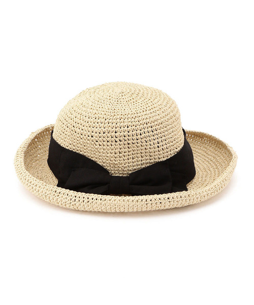 Petit Honfleur（プチオンフルール）の「細編みペーパーハット（ハット・レディース・ベージュ/アイボリー・フリー）」の3枚目の写真