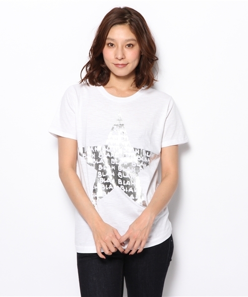PLST(プラステ)の「Happiness is a 10$ tee カットソー(Tシャツ/カットソー・レディース・ホワイト・SMALL)」の1枚目の写真