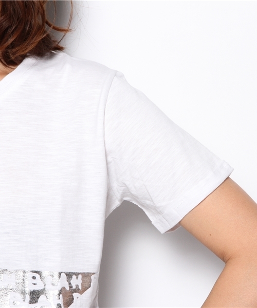 PLST(プラステ)の「Happiness is a 10$ tee カットソー(Tシャツ/カットソー・レディース・ホワイト・SMALL)」の3枚目の写真