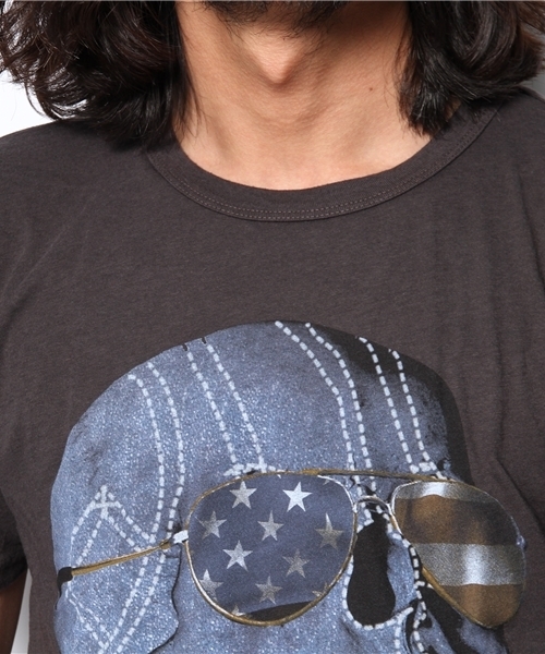 BEAMS（ビームス）の「○JUNK FOOD×BEAMS / 別注 American Skull TEE（Tシャツ/カットソー・メンズ・ブラック・SMALL/MEDIUM/LARGE/X-SMALL）」の10枚目の写真
