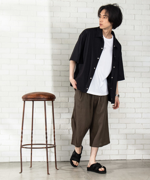 WEGO（ウィゴー）の「WEGO/麻レーヨンガウチョパンツ（スラックス・メンズ・ブラック/ベージュ/カーキ・SMALL/MEDIUM/LARGE）」の11枚目の写真