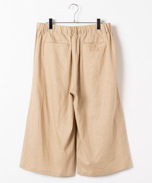 WEGO（ウィゴー）の「WEGO/麻レーヨンガウチョパンツ（スラックス・メンズ・ブラック/ベージュ/カーキ・SMALL/MEDIUM/LARGE）」の16枚目の写真