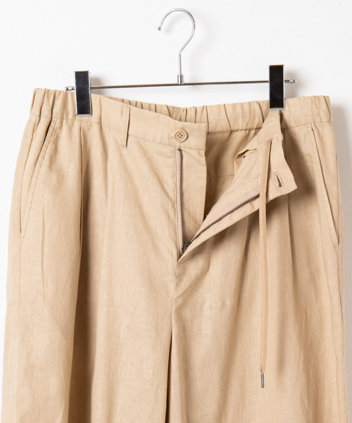 WEGO（ウィゴー）の「WEGO/麻レーヨンガウチョパンツ（スラックス・メンズ・ブラック/ベージュ/カーキ・SMALL/MEDIUM/LARGE）」の18枚目の写真