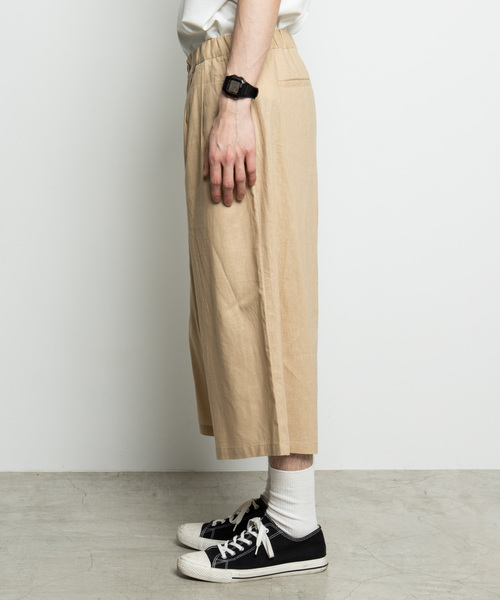 WEGO（ウィゴー）の「WEGO/麻レーヨンガウチョパンツ（スラックス・メンズ・ブラック/ベージュ/カーキ・SMALL/MEDIUM/LARGE）」の22枚目の写真