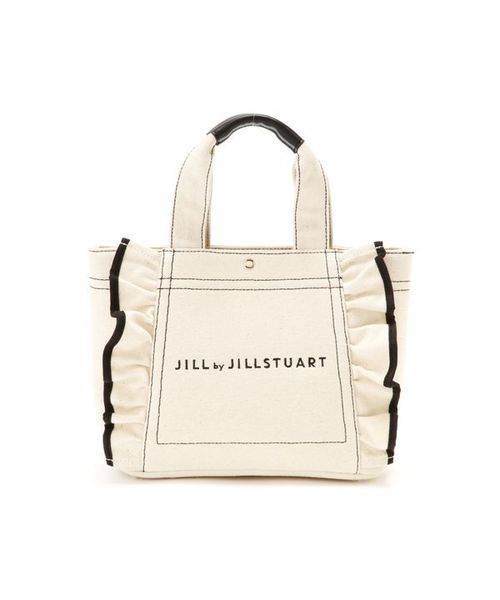 JILL by JILLSTUART(ジルバイジルスチュアート)の「◇フリルキャンバストートバッグ(トートバッグ)」|ホワイト