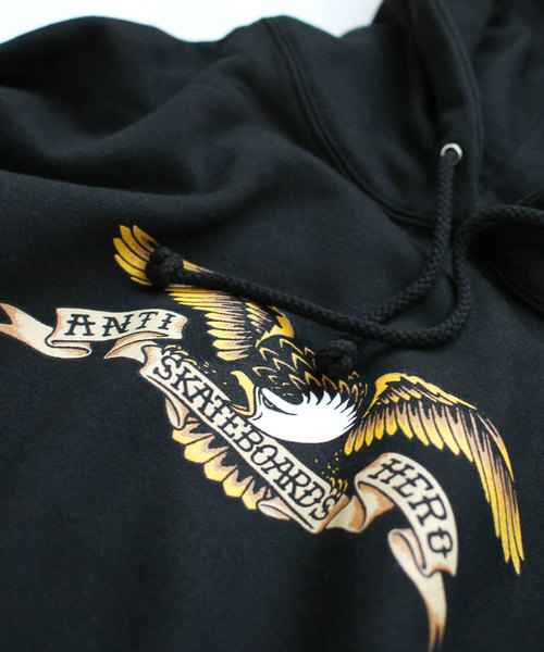 ANTI HERO（アンタイヒーロー）の「【ANTIHERO / アンタイヒーロー】PULLOVER HOOD EAGLE プルオーバーパーカー（パーカー・メンズ・ブラック・MEDIUM/LARGE）」の4枚目の写真